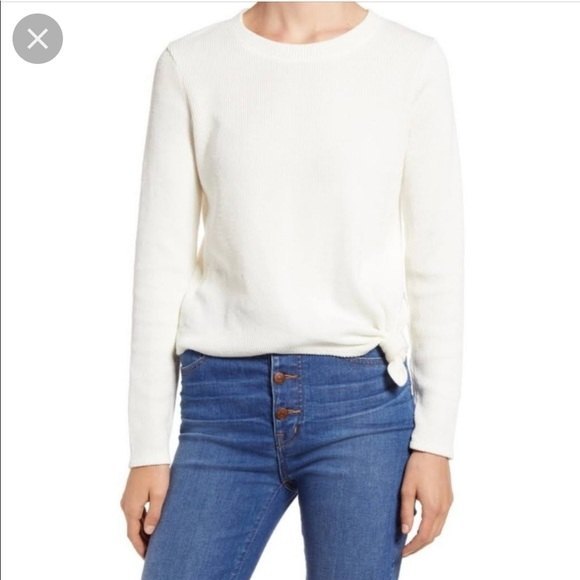 Madewell Tops - Madewell Texture & Thread Jacquard Knot-Front Top, Size M